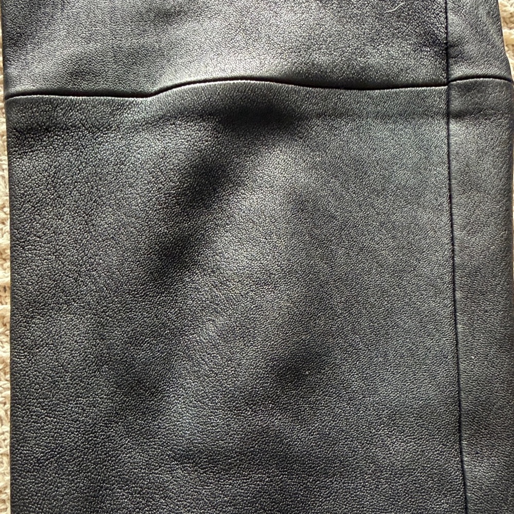 Ralph Lauren Purple Label Black Leather Pants Size 2 - Picture 7 of 13